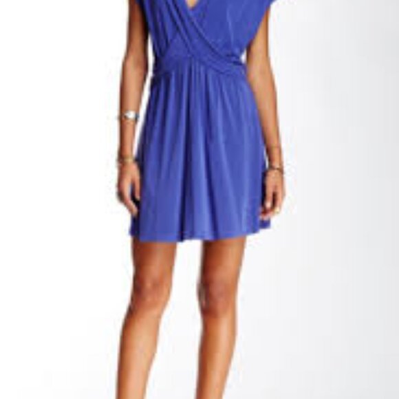 Free People NWT Blue Cobalt Wrap Front Dress Size S Women's $128 MSRP - Picture 3 of 5